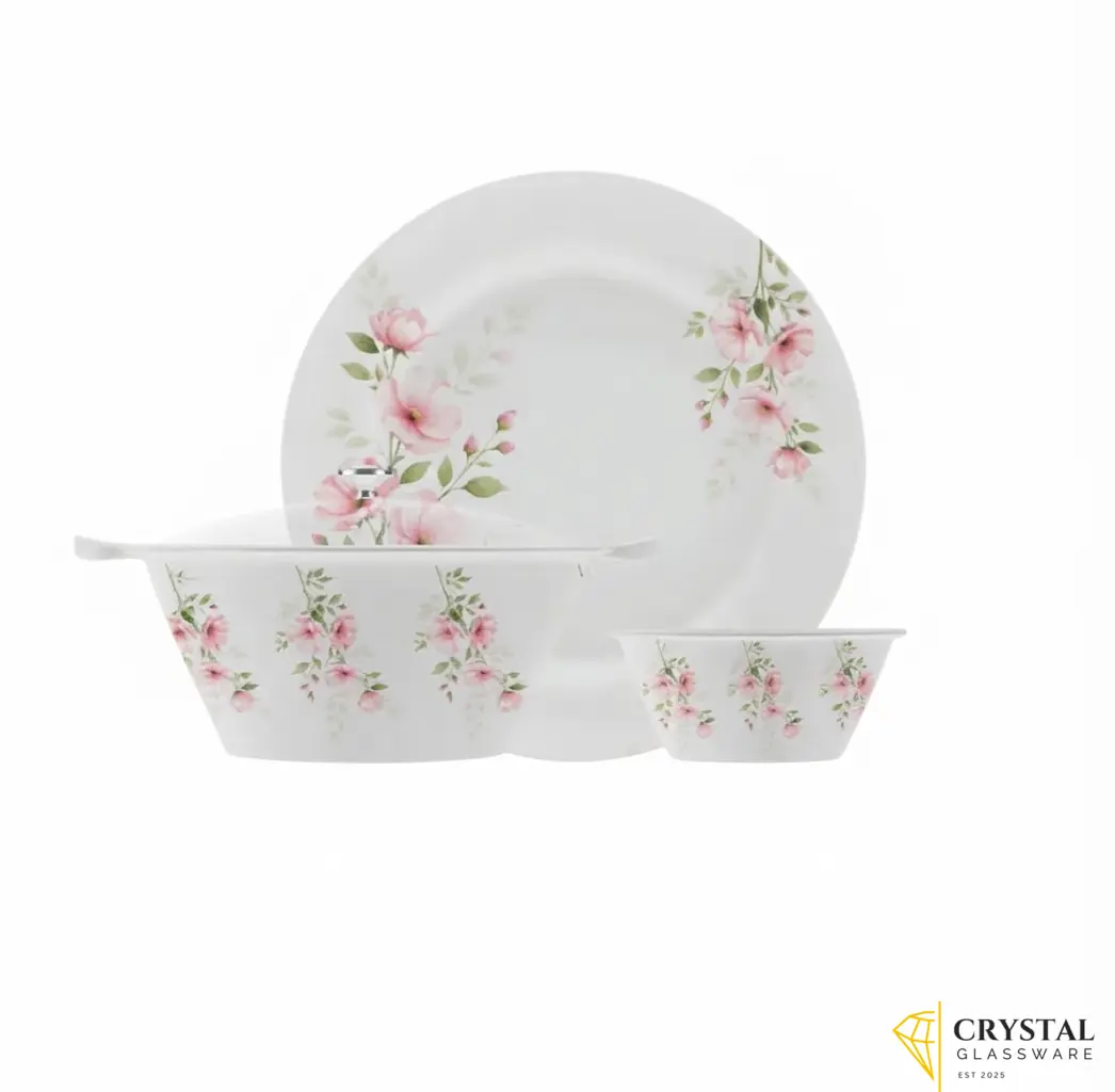 New Theme Crystal Coated 88-Piece Dinnerware Set