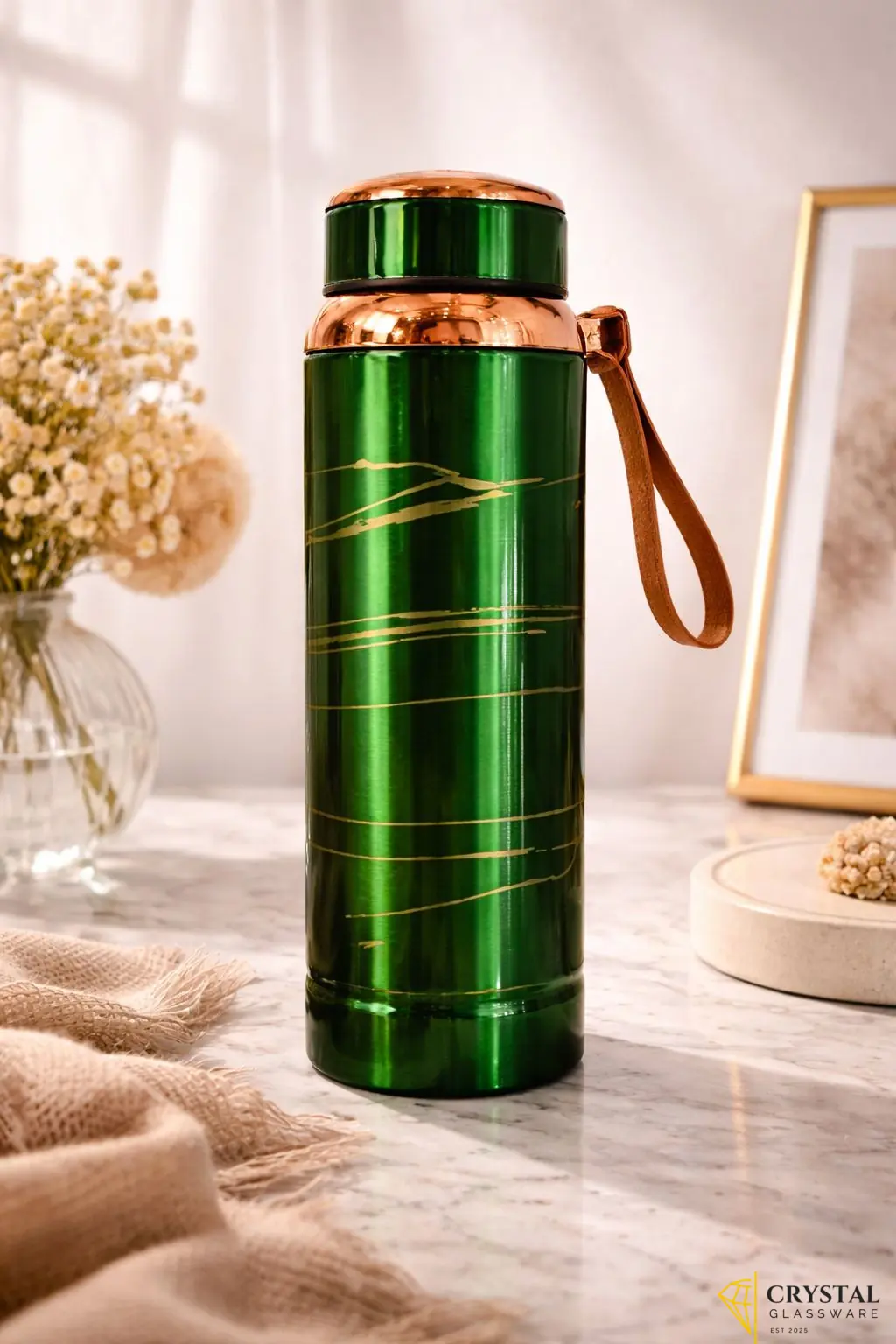 Marble Style Thermos Water Bottle
