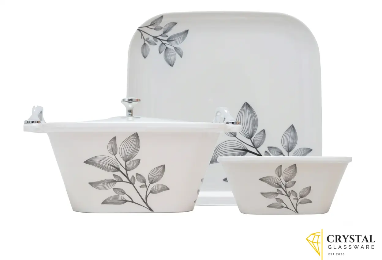 Graceware Sirena Neue Crystal Coated 88 Pcs Dinner Set  
