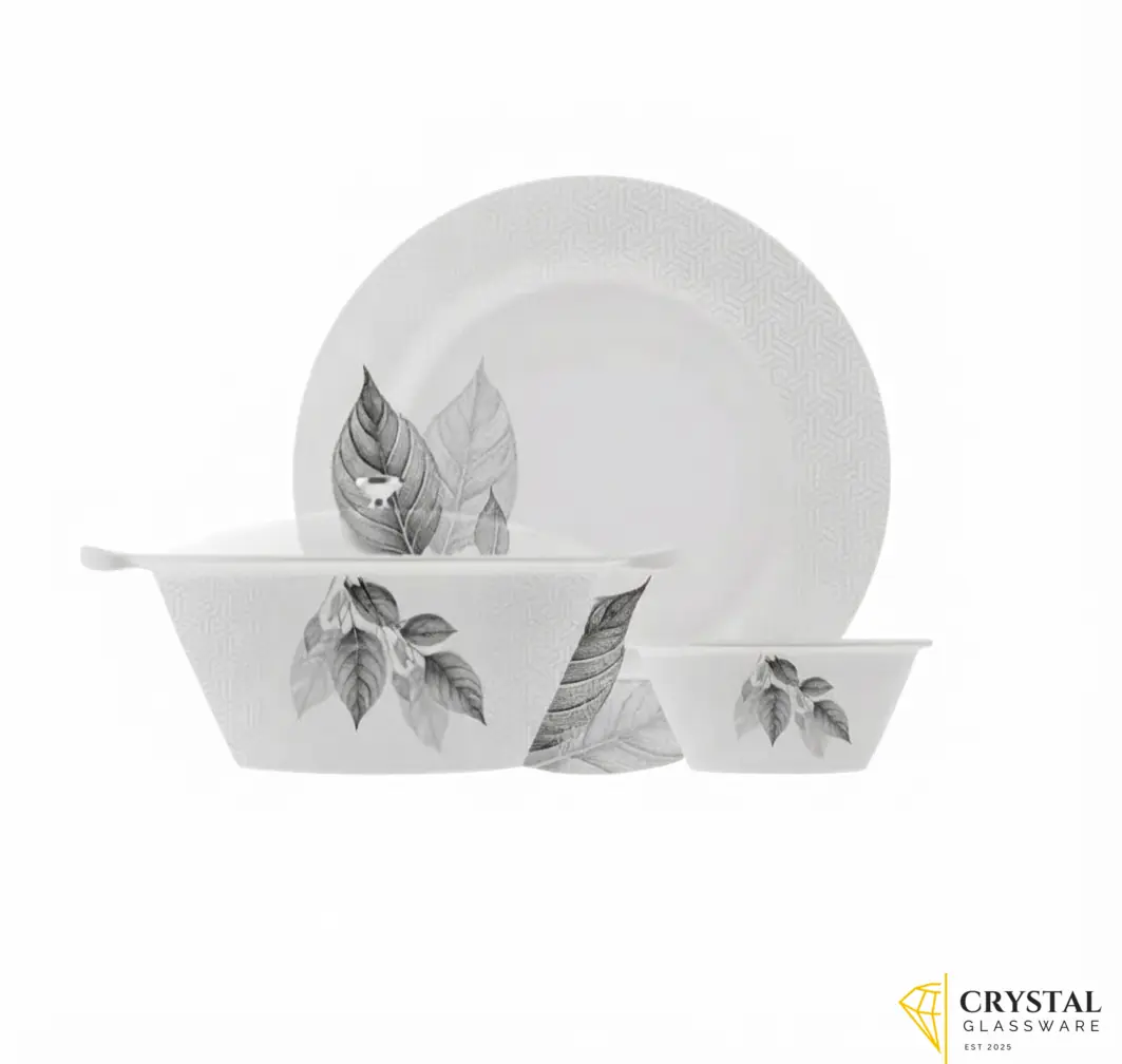 New Theme Crystal Coated 88-Piece Dinnerware Set