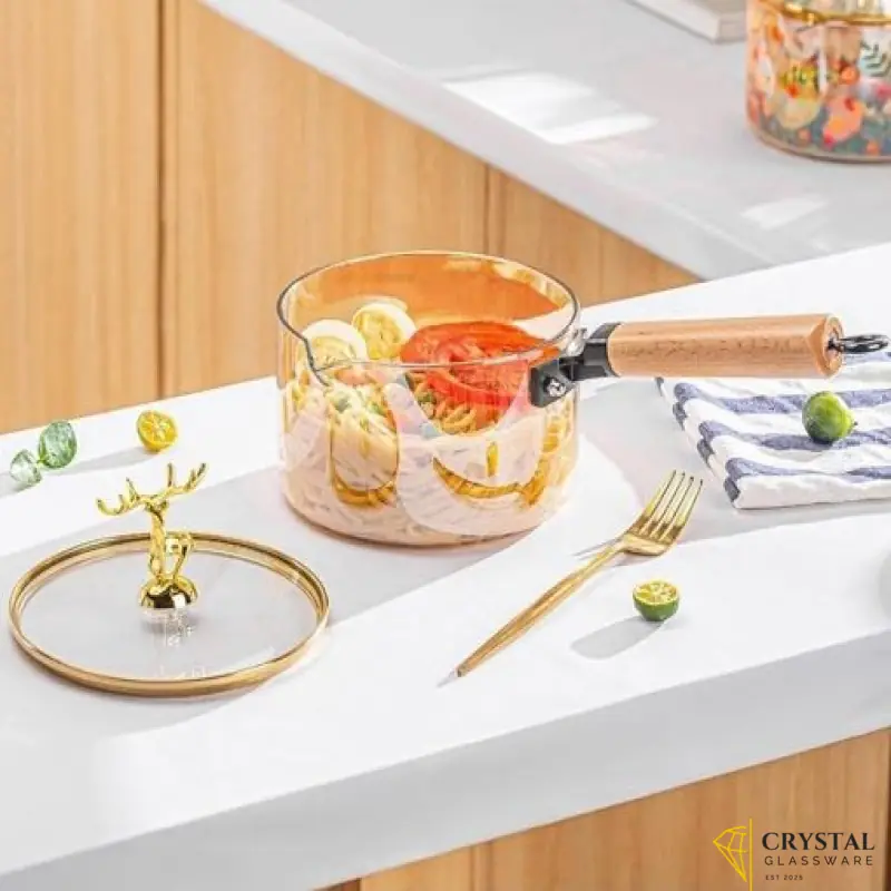  High borosilicate glass saucepan