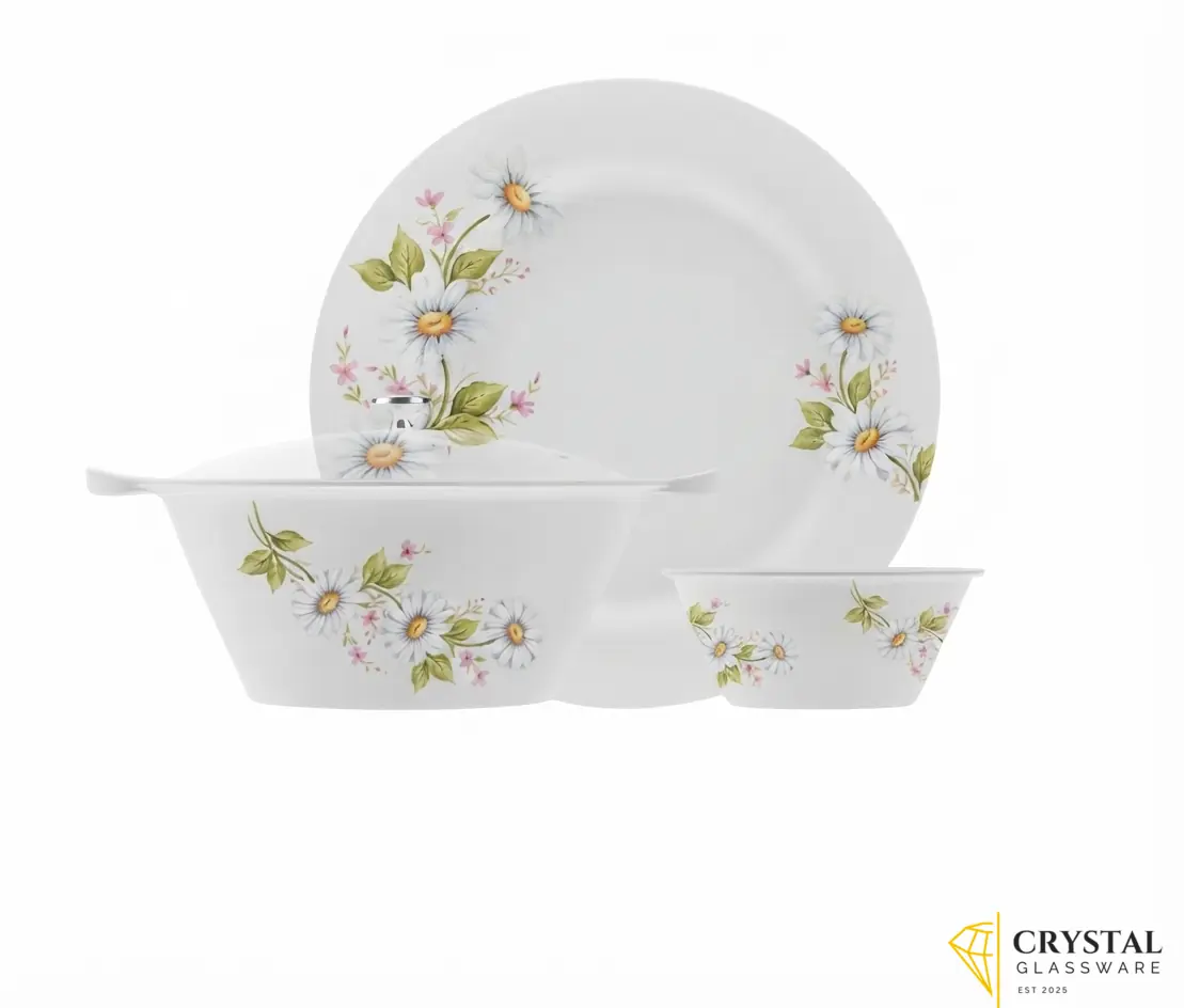 New Theme Crystal Coated 88-Piece Dinnerware Set