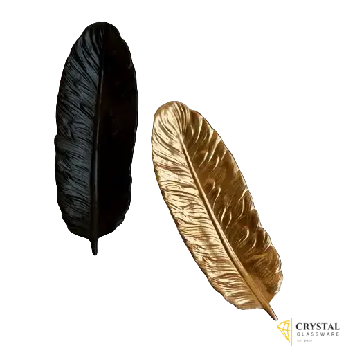 Decorative Leaf Trays Set (2 PCs) – Multi-Purpose Serving & Display Trays for Dining, Dressing Table & Home Decor