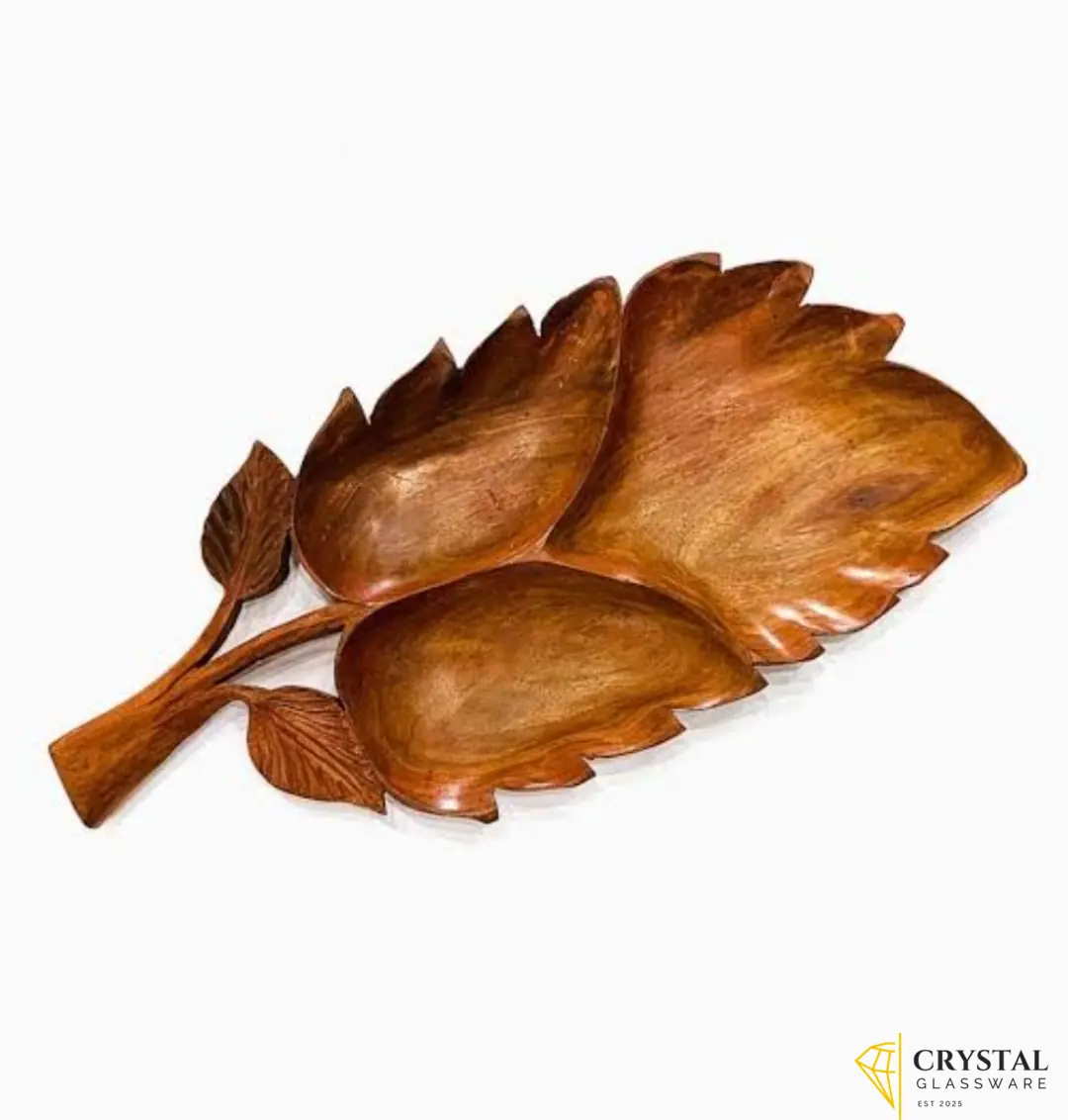 Wooden Leaf Shape Serving Tray