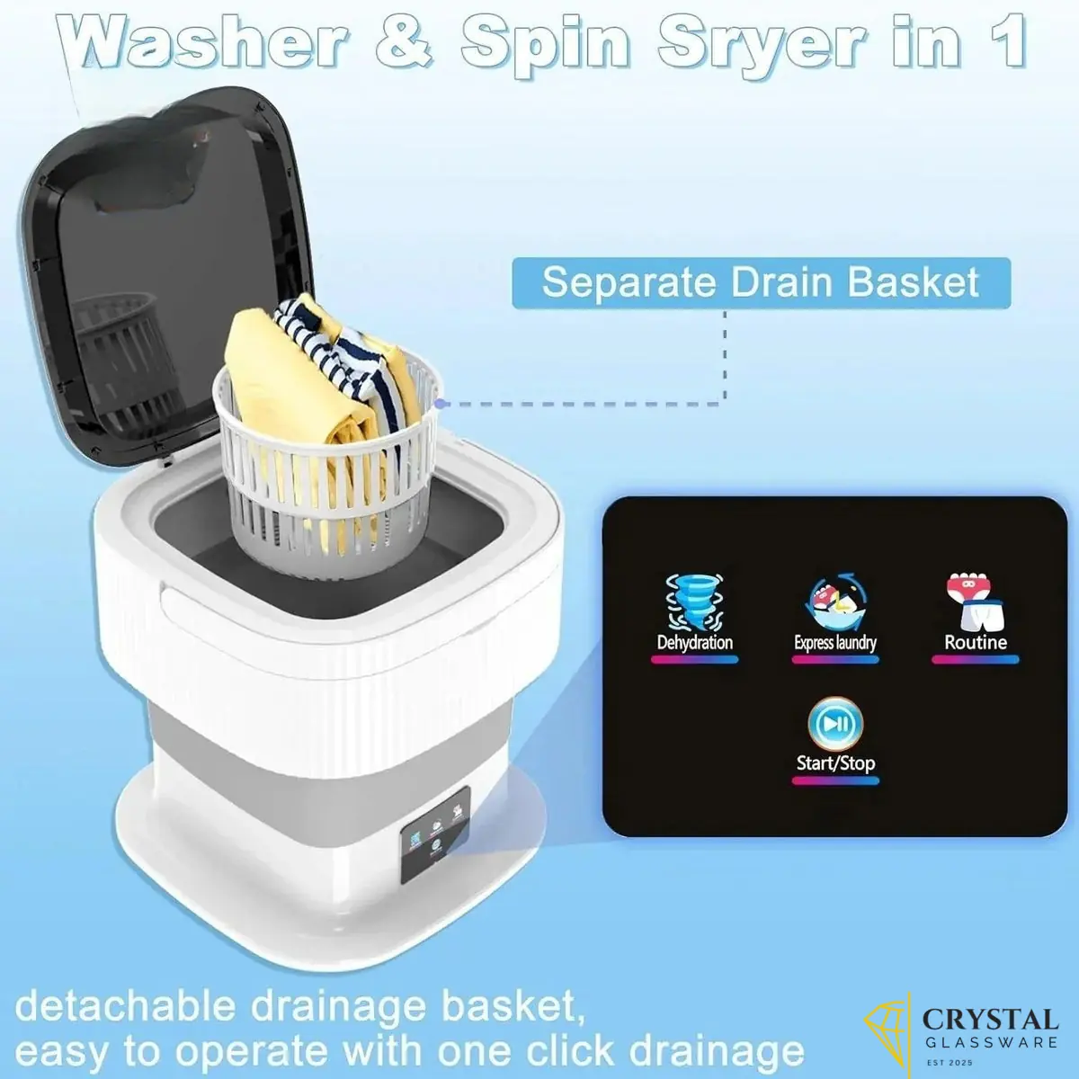 Portable Washing Machine,10L Washer and Dryer