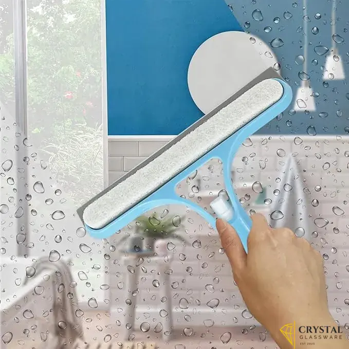 3-in-1 Multifunctional Handheld Window Cleaner with Sprayer, Squeegee, and Scraper – Ultimate Glass, Mirror, Tile, and Car Windshield Cleaning Tool – Compact, Easy-to-Use Window Wiper for Spraying, Washing & Streak-Free Scraping in Bathrooms and Kitchens