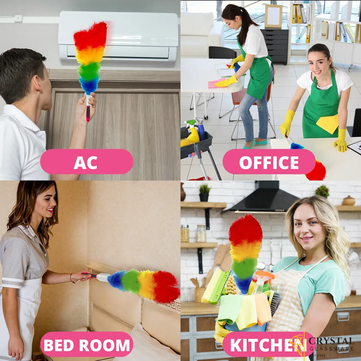 Feather Brush Duster Microfiber for Cleaning
