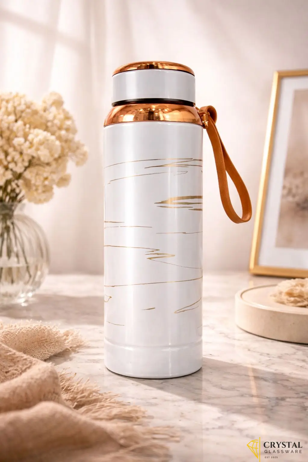 Marble Style Thermos Water Bottle