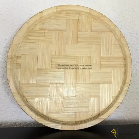 Bamboo Texture Round Melamine Plater