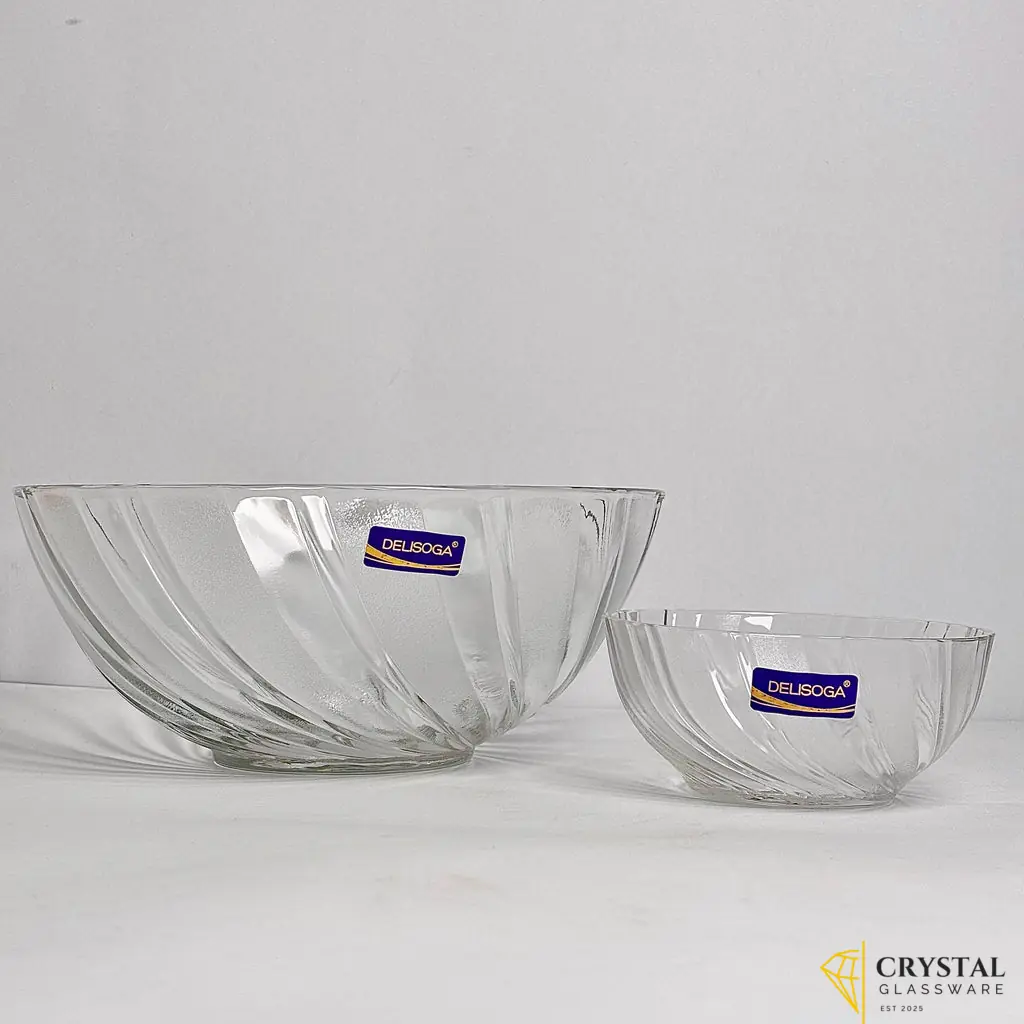 Delisoga 7pcs glassware bowl set