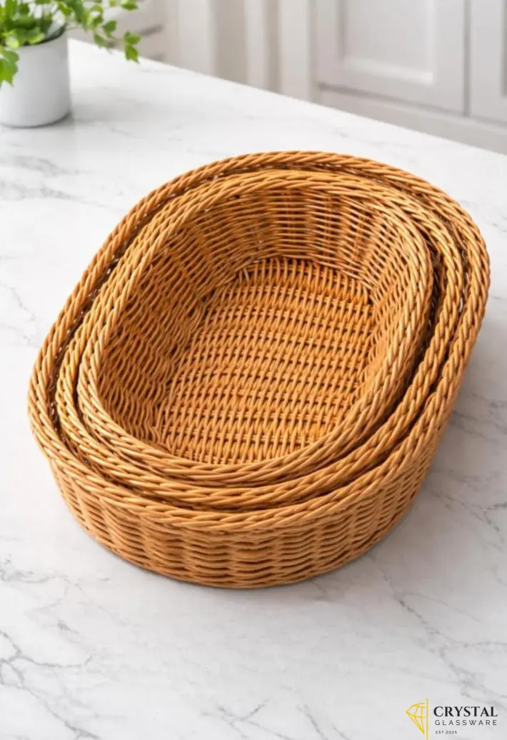 Rattan Wicker Woven Serving Basket set