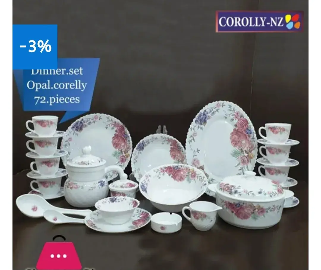 Marble Dinner Set | 72 pcs for 8 Person Serving Premium Quality