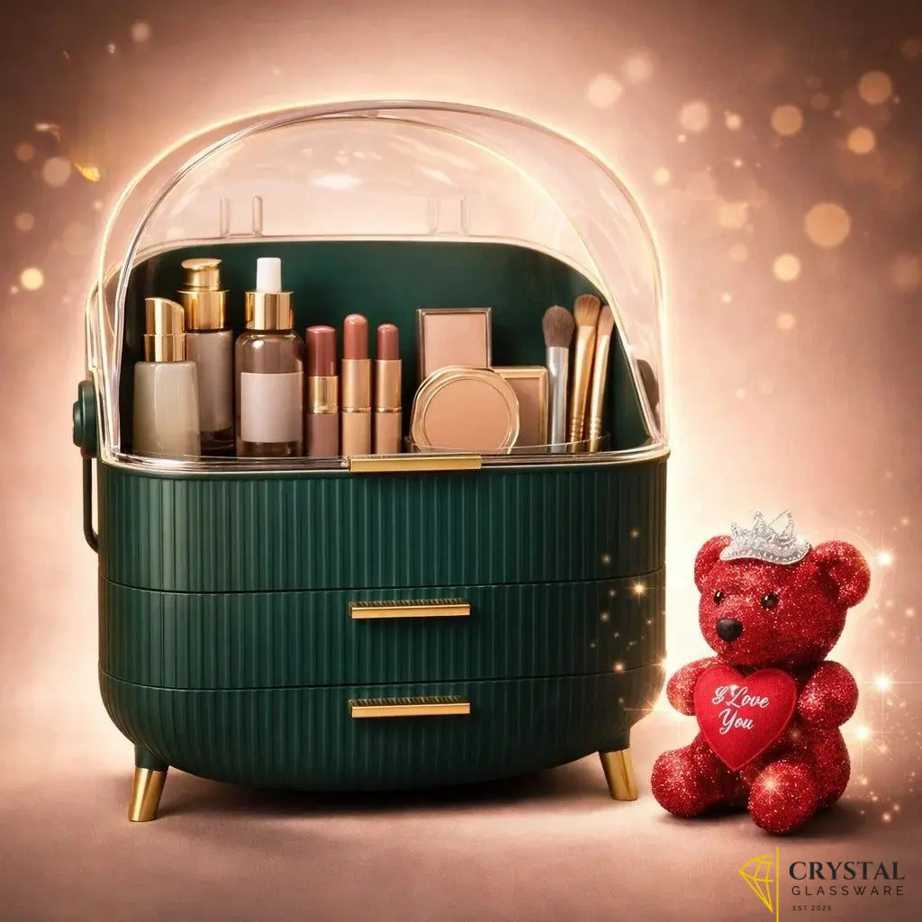 Makeup organizer storage box for dressing table