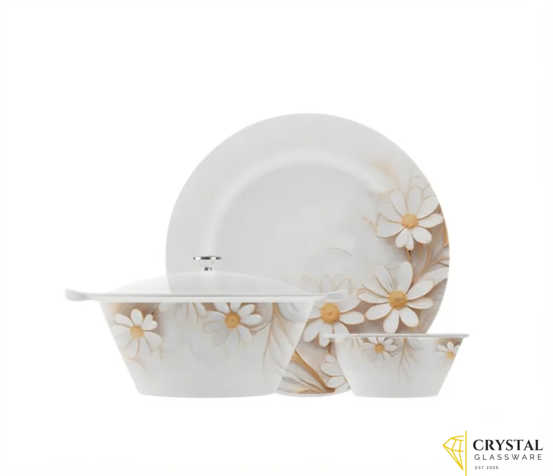 New Theme Crystal Coated 88-Piece Dinnerware Set