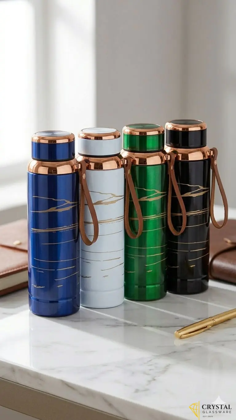 Marble Style Thermos Water Bottle