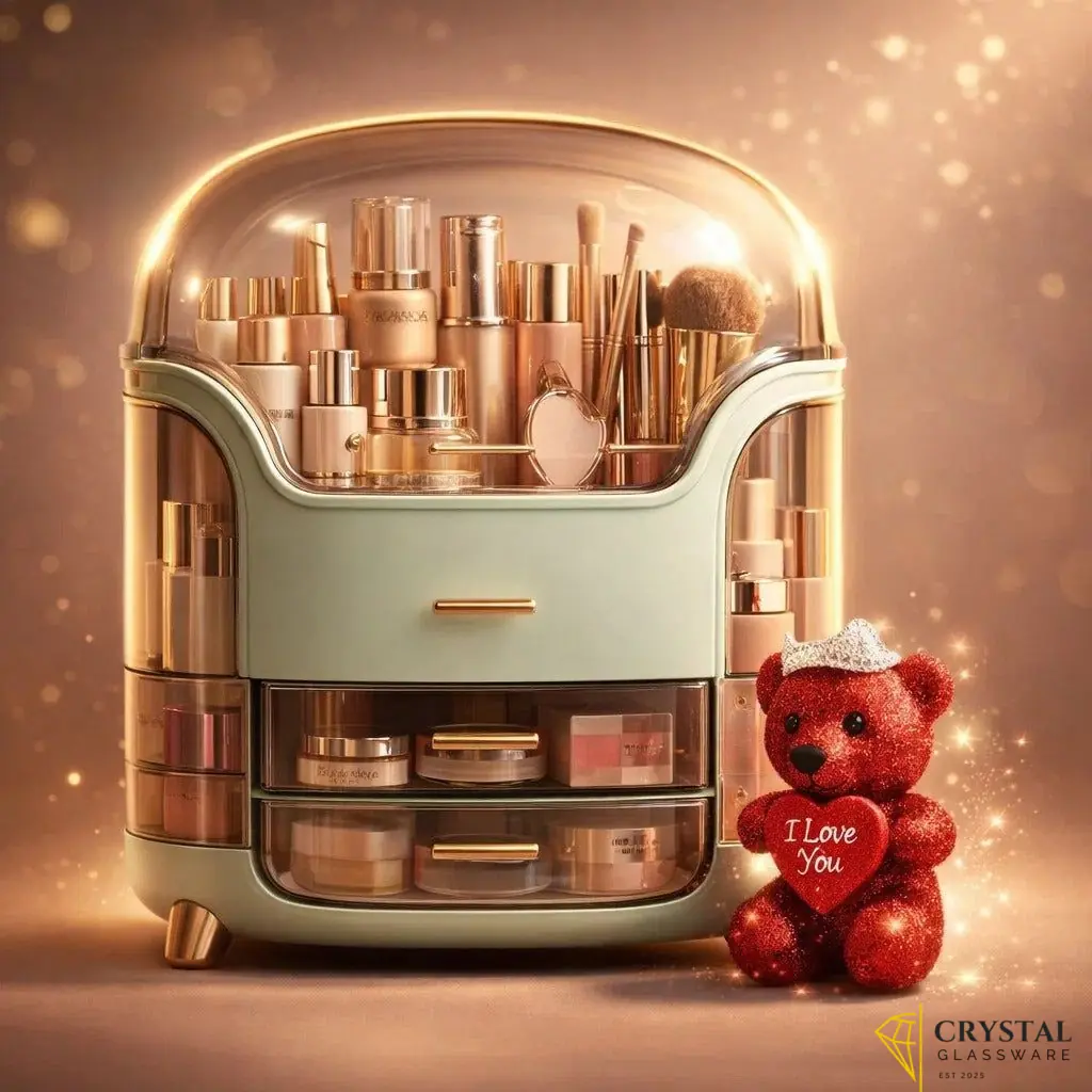 Makeup organizer storage box for dressing table
