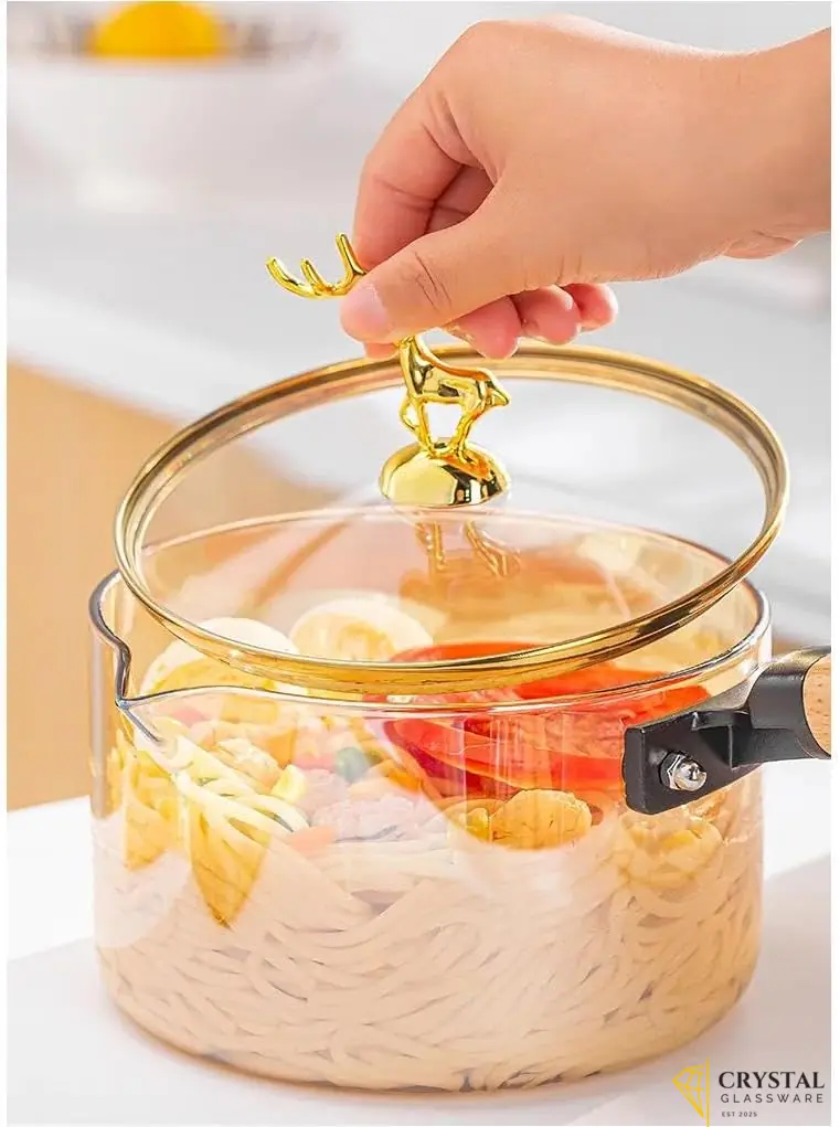  High borosilicate glass saucepan