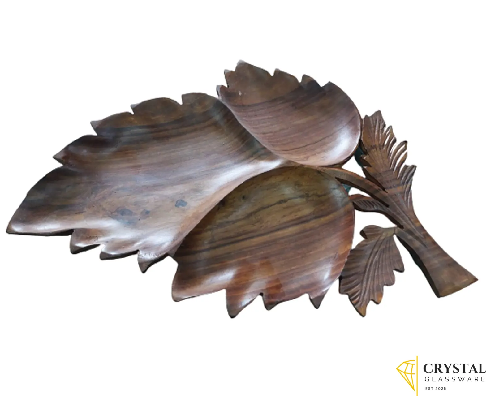 Wooden Leaf Shape Serving Tray