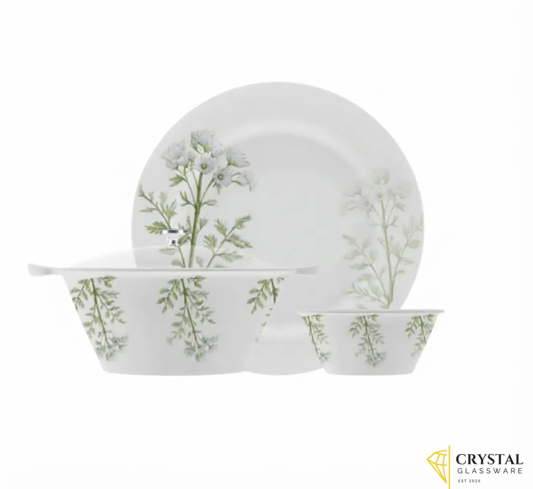 New Theme Crystal Coated 88-Piece Dinnerware Set