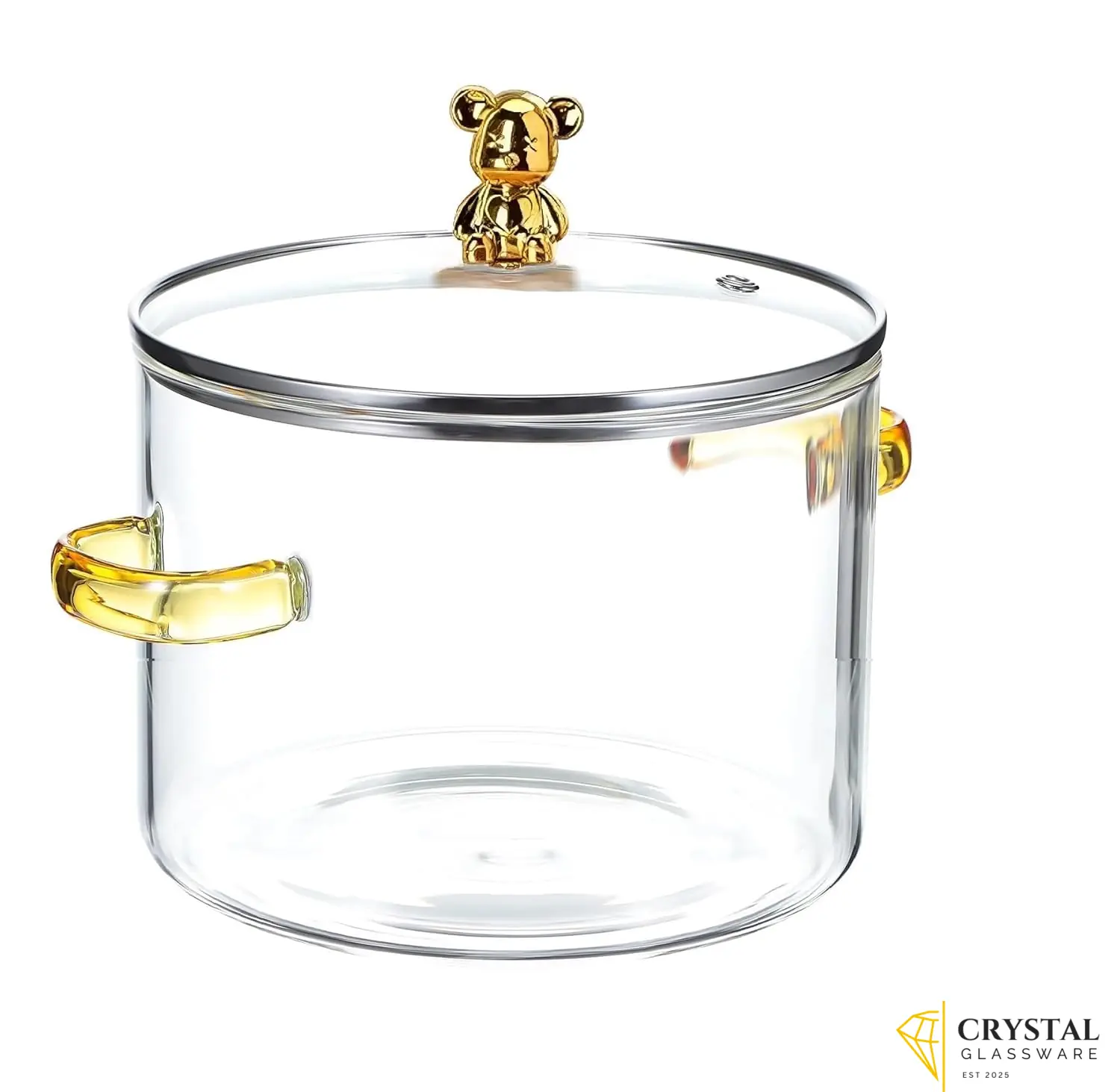 Heat Resistant Glass pot for Cooking