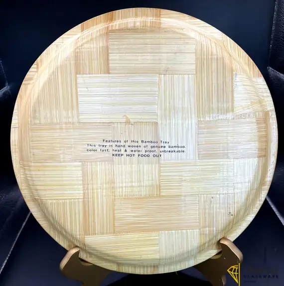 Bamboo Texture Round Melamine Plater