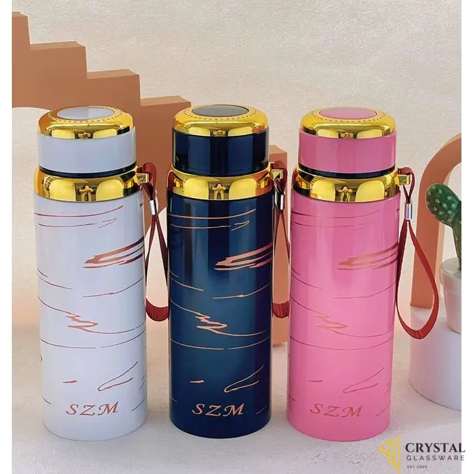 Marble Style Thermos Water Bottle