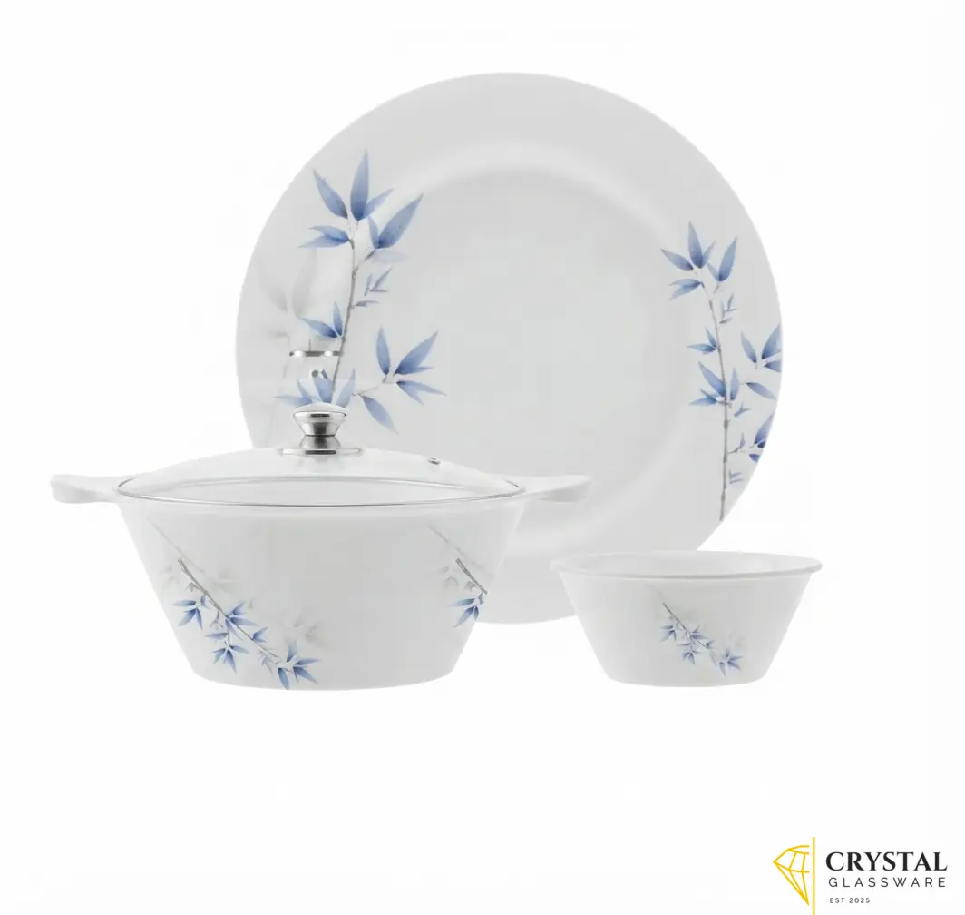 New Theme Crystal Coated 88-Piece Dinnerware Set