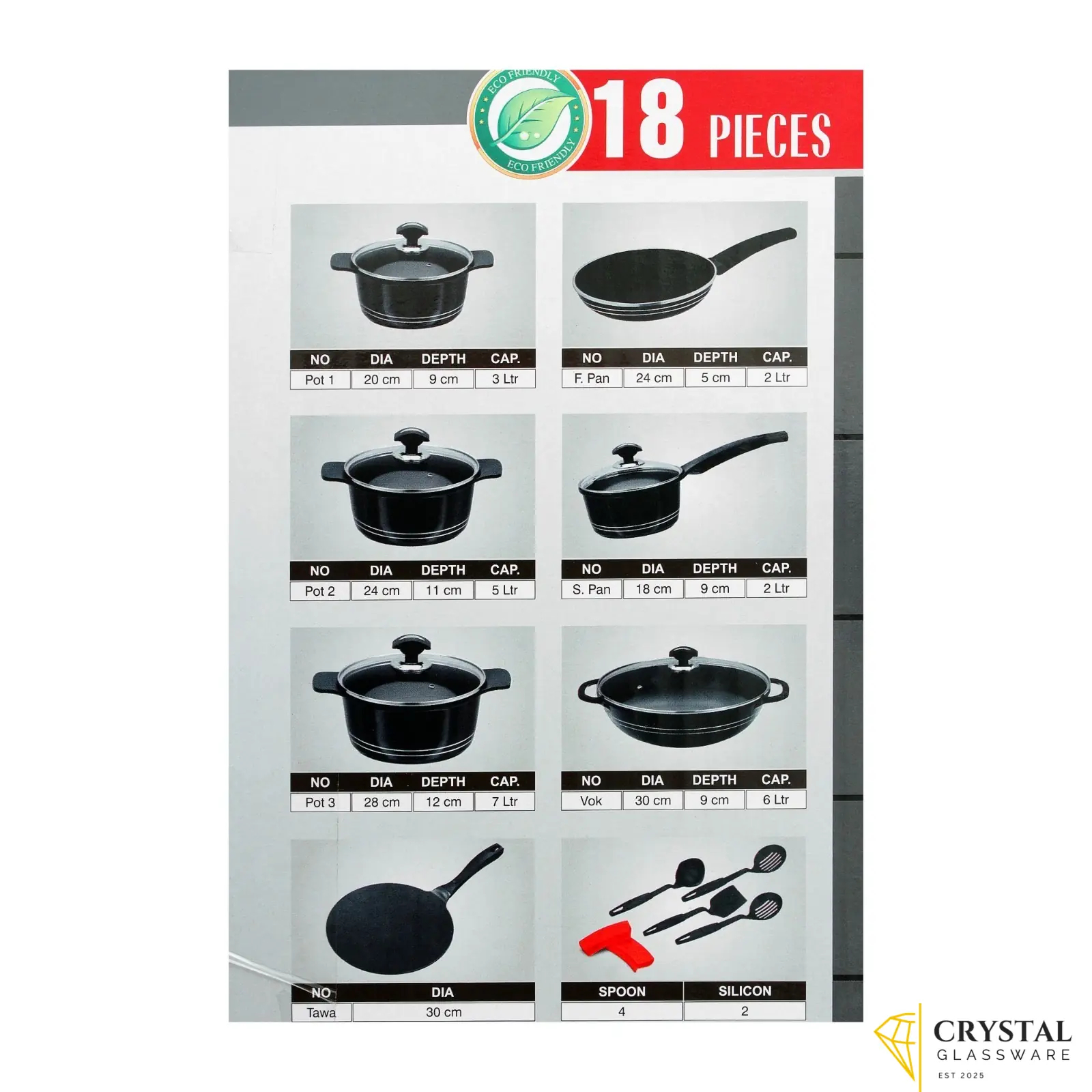 Non Stick Coating with Glass Lid Black SONEX
