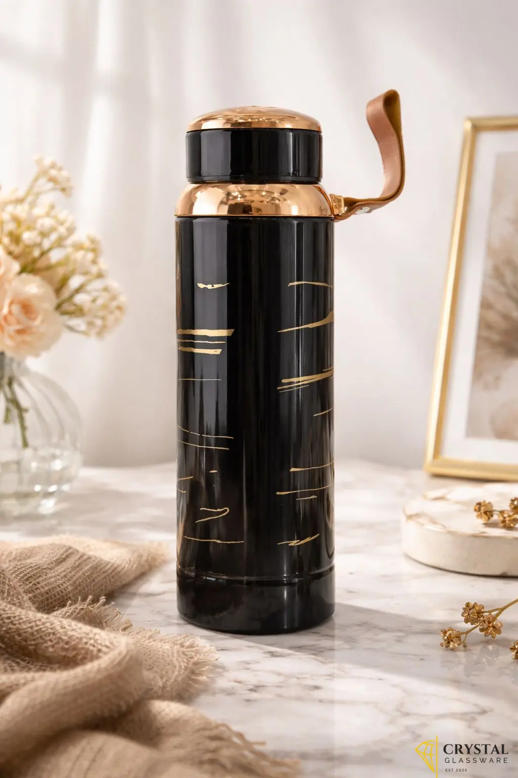 Marble Style Thermos Water Bottle
