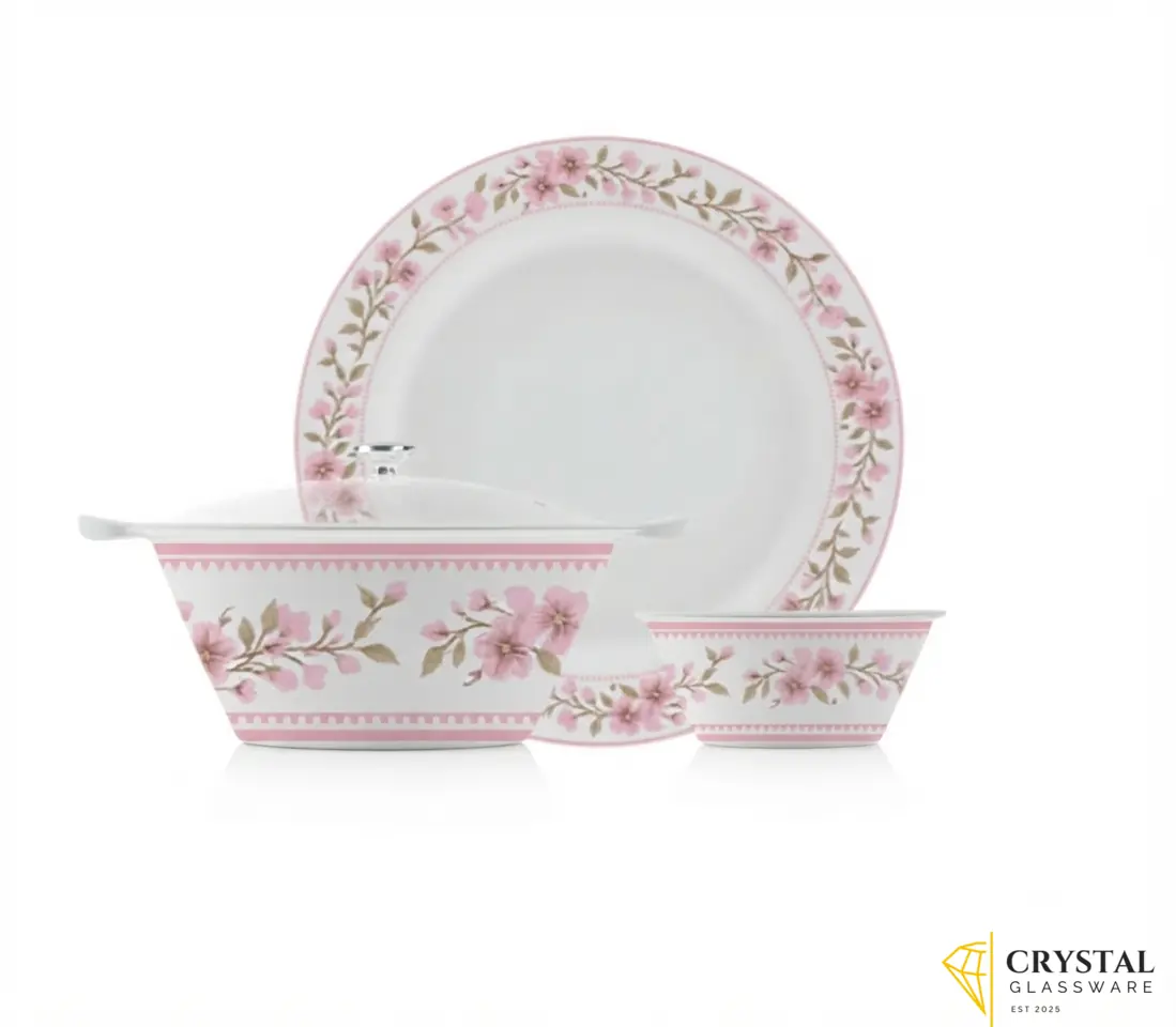 New Theme Crystal Coated 88-Piece Dinnerware Set