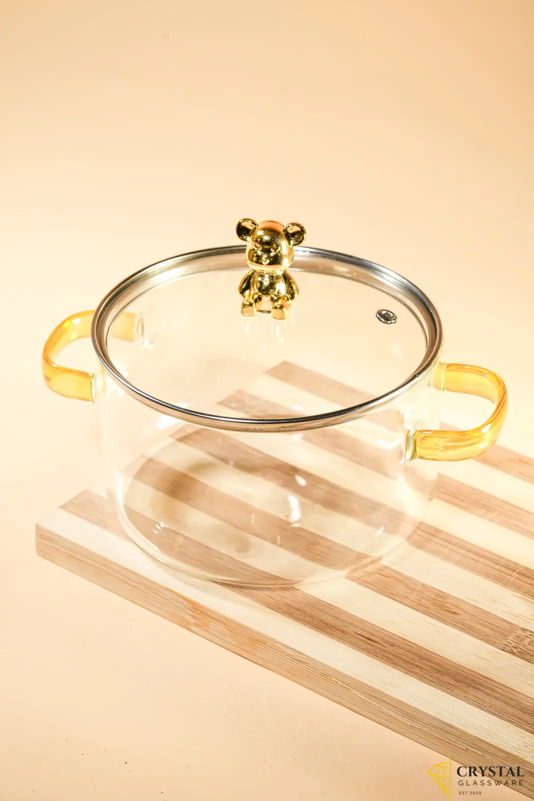 Heat Resistant Glass pot for Cooking