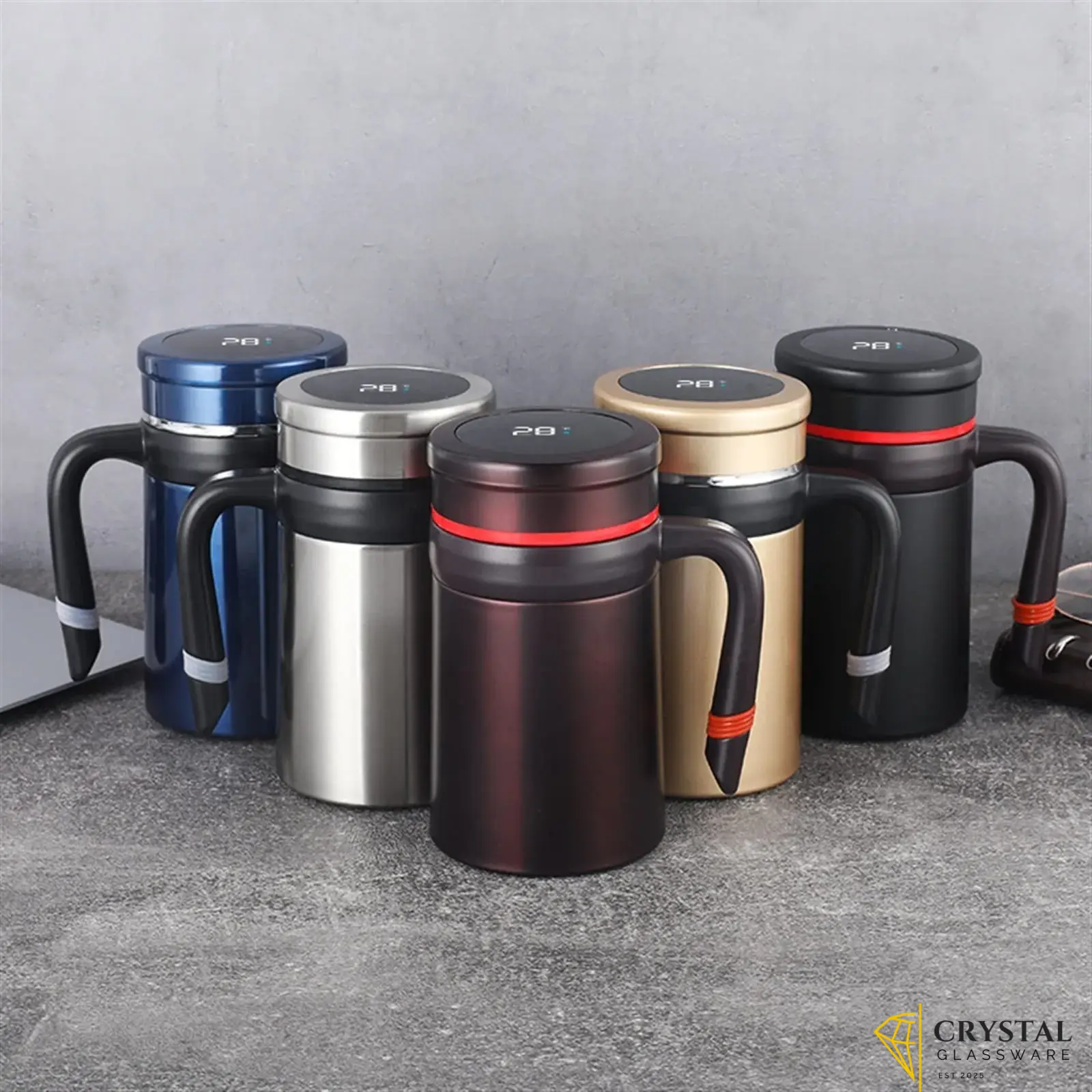 Imported 304 Stainless Steel Thermos Mugs Tea Cup With Handle Lid Tea Filter Insulated Tea Mug