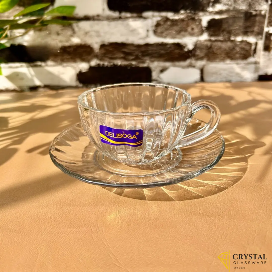 Delisoga 6Pcs Cups & Saucers set