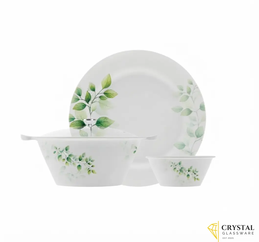 New Theme Crystal Coated 88-Piece Dinnerware Set — Crystal Glassware Pakistan